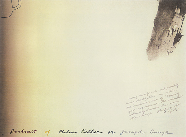 Portrait of Helen Keller or Joseph Beuys