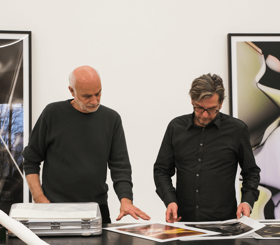 Jörg Schellmann and Thomas Ruff at Ruff’s studio, Dusseldorf 2013 Jörg Schellmann and Thomas Ruff at Ruff’s studio, Dusseldorf 2013