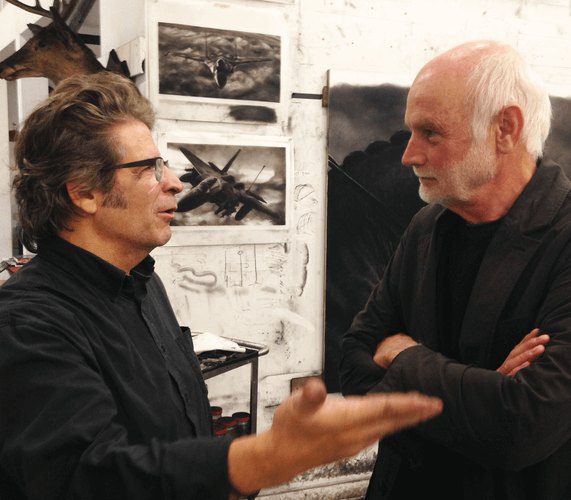Robert Longo and Jörg Schellmann at Longo’s studio, New York 2015 Robert Longo and Jörg Schellmann at Longo’s studio, New York 2015